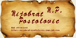 Mijobrat Postolović vizit kartica